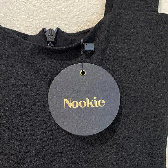 NWT NOOKIE Passion Midi Dress in Black Size XS LBD Party Cocktail Sexy Pinup - Picture 6 of 10